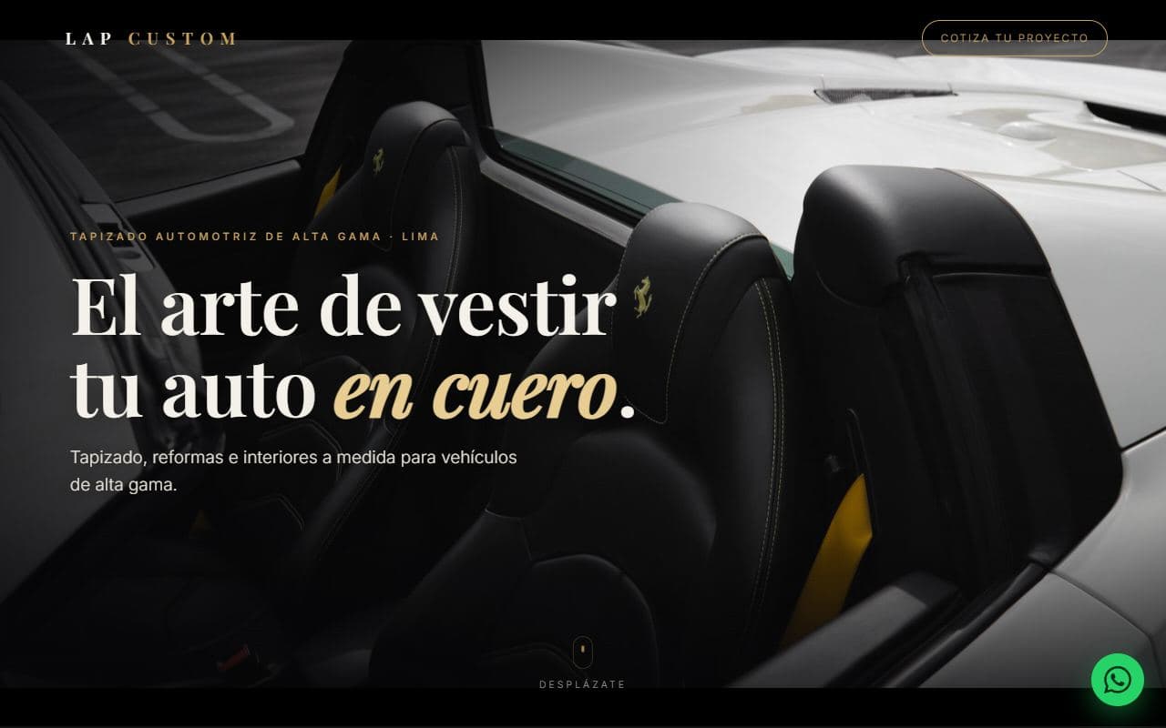 Portada del estudio propio para LapCustom